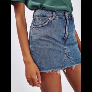 Topshop Moto Jean Skirt, Sz 4